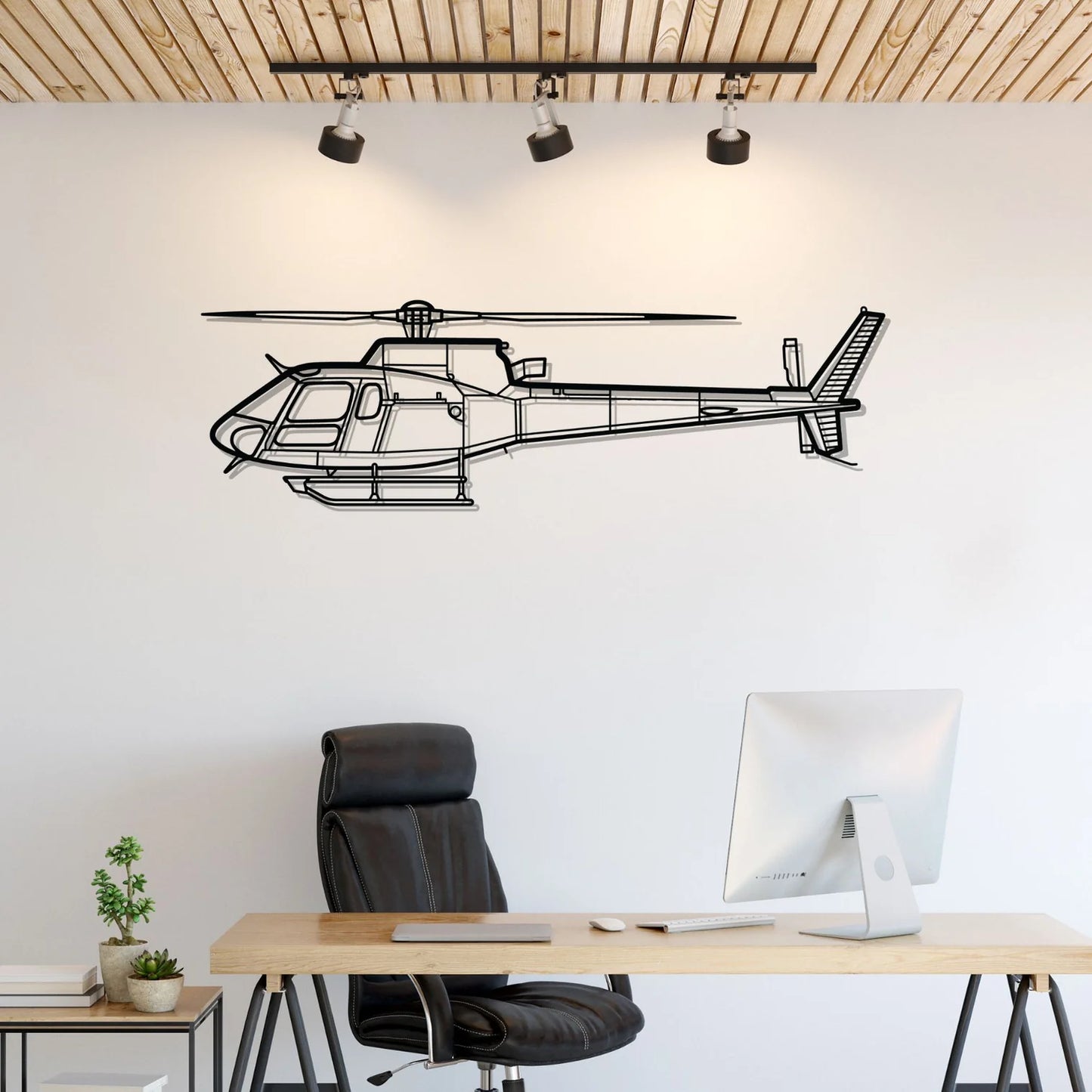 AS 350 B3 Silhouette Metal Wall Art