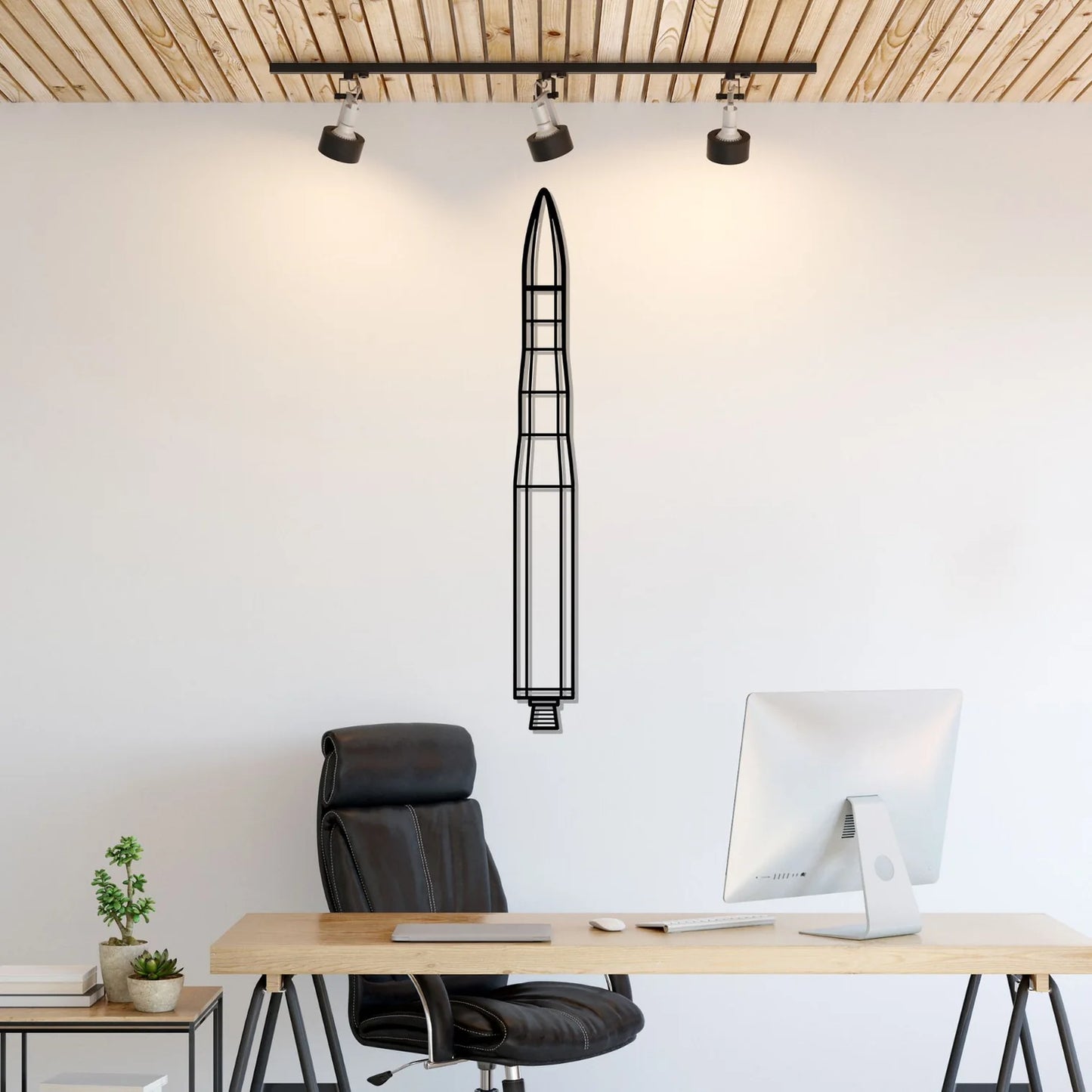 LGM-35 Sentinel Silhouette Metal Wall Art