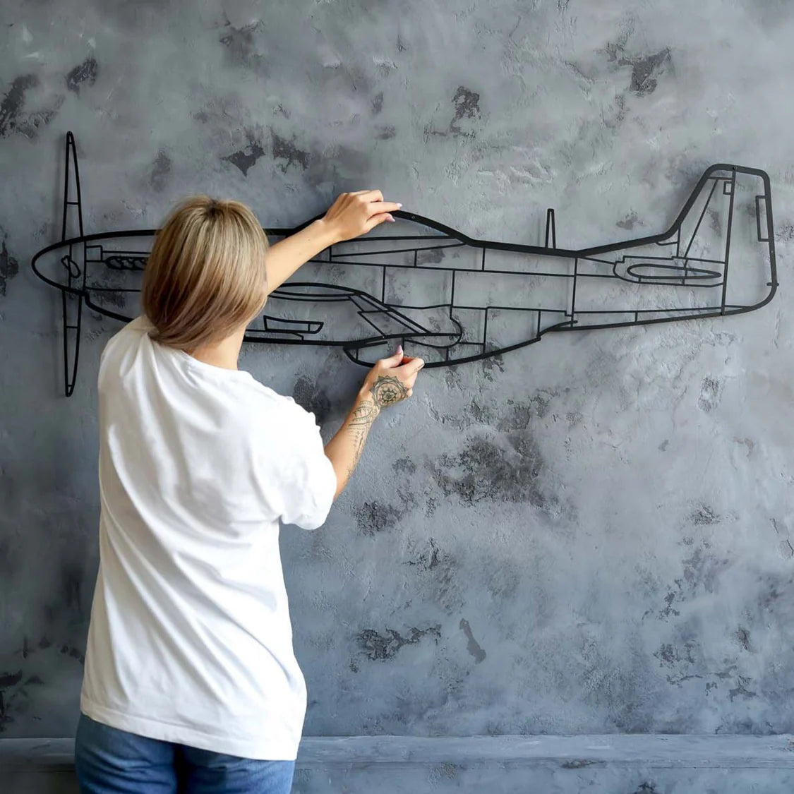 Your Custom Aircraft Silhouette Metal Wall Art